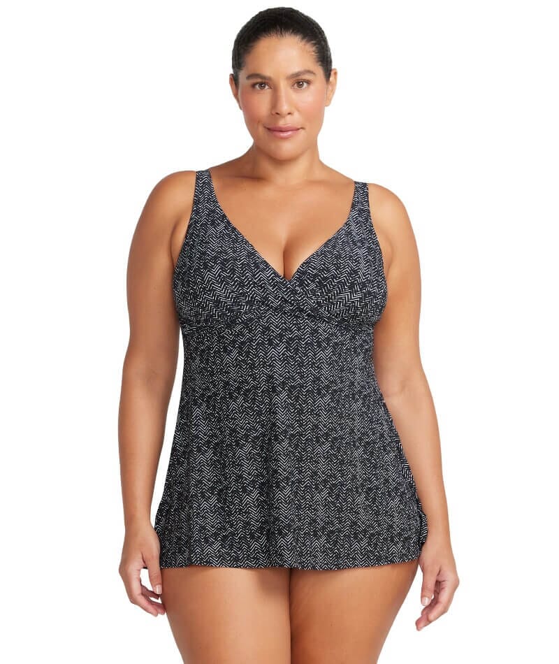 Artesands Zig Zag Delacroix Cross Over D-G Cup Swimdress - Black Swim 14
